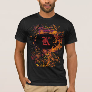 T-shirt Motif vintage avec lettre monographie K