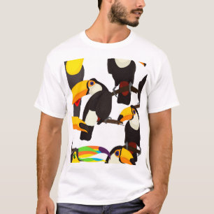 T-shirt Motif Vintage des oiseaux tropicaux du Toucan