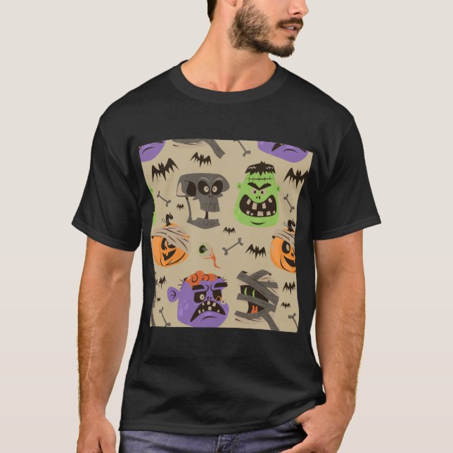 T-shirt Motif vintage Halloween  (Devant)