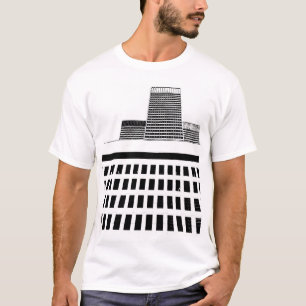 T-shirt Motif Windows haute vitesse Office en noir et blan