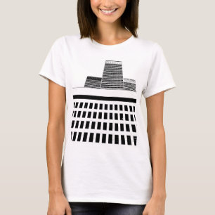 T-shirt Motif Windows Office en noir et blanc