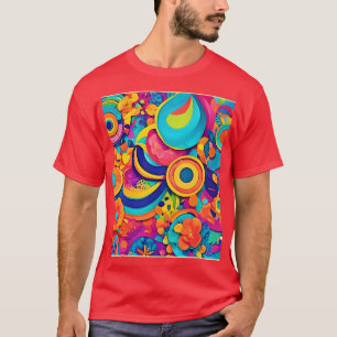 T-shirt Motifs concentrés colorés