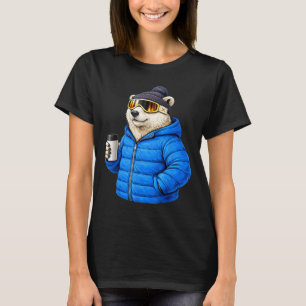 T-shirt Motifs d'animaux ours polaire après ski chemise sk