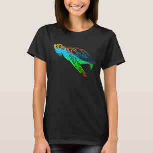 T-shirt Motifs géométriques colorés Tortues de mer Reptile