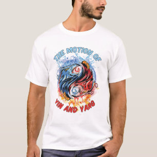 T-shirt Motion De Yin Et Yang Men White