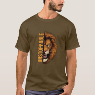 T-Shirt Motivant Lion Inarrêtable