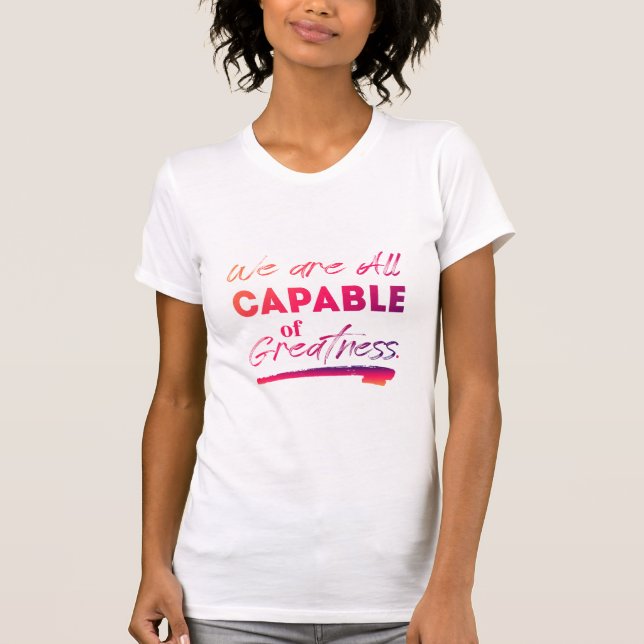 T-Shirt Motivant Orange Rose Blanc (Devant)