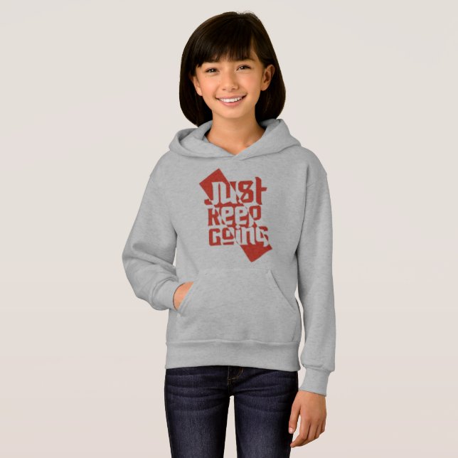 T-shirt Motivant pour Filles "Continuez Comme Ça" (Devant entier)