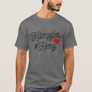 T-shirt Motivation Cœur de Combattant Courage Amour Citati