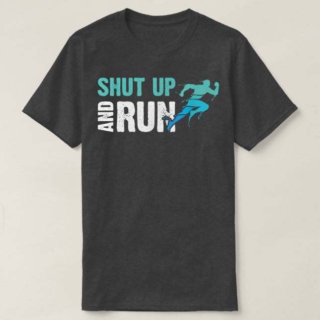 T-shirt Motivation Coureur Funny Ne Pleure Pas Courir (Design devant)