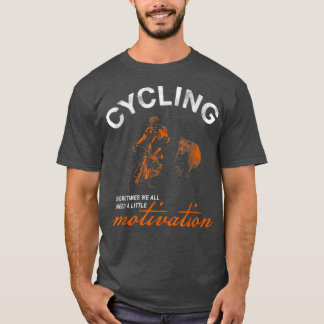 T-shirt Motivation cycliste Funny Bear Road Bike