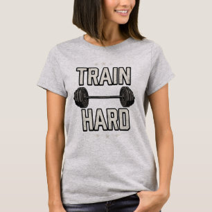 T-shirt Motivation de gym d'haltérophilie vintage Entraîne