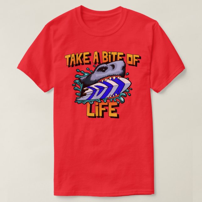 T-shirt Motivation De La Chanson De Requin Prenez Un Peu D (Design devant)