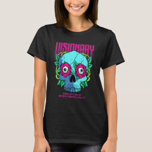 T-shirt Motivation de la rose rouge gothique et de la tête
