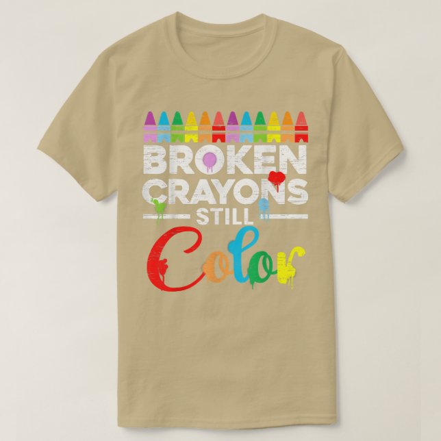 T-shirt Motivation De La Santé Mentale Dire Crayons Crayon (Design devant)