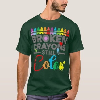 T-shirt Motivation De La Santé Mentale Dire Crayons Crayon