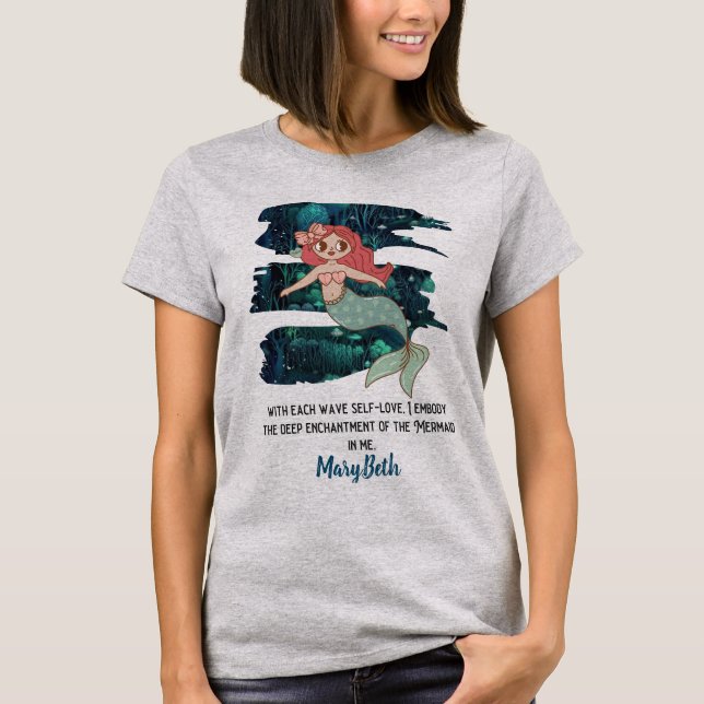 T-shirt Motivation de sirène lunatique (Devant)