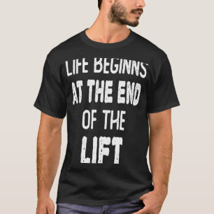 T-shirt Motivation de ski La vie commence à la fin de la L