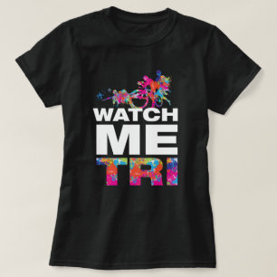 T-shirt Motivation de Triathlon de Couleur Froide en Typog
