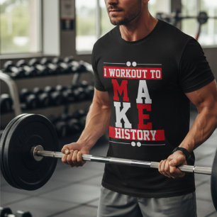 T-shirt Motivation Entraînement Faire l'histoire Rouge Typ