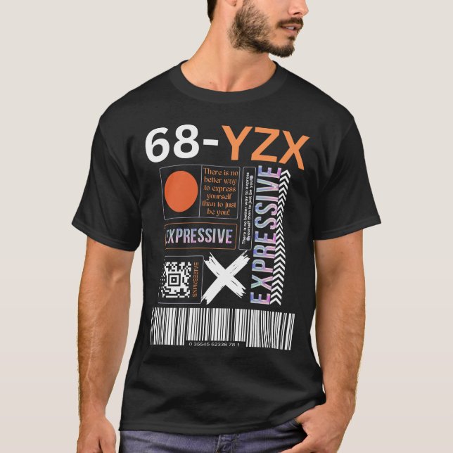 T-shirt Motivation expressive, x, lettres et chiffres (Devant)