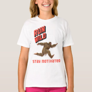 T-shirt Motivation Fitness Bigfoot Cours à Fond Libre