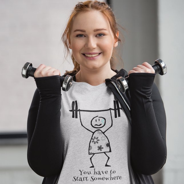 T-shirt Motivation Fitness pour les Débutants (Créateur téléchargé)