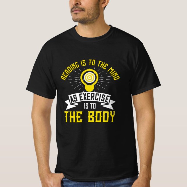 T-shirt Motivation - La Lecture Est À L'Esprit (Devant)