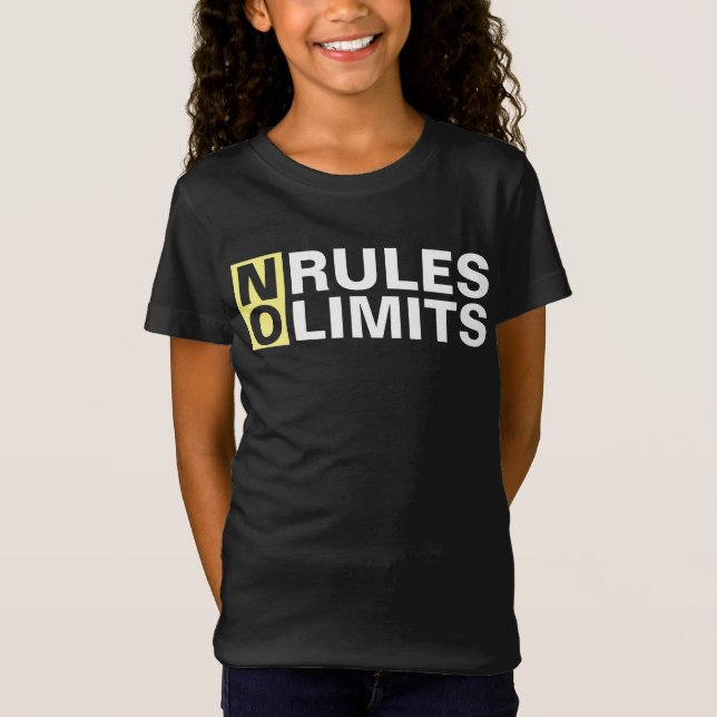 T-Shirt Motivation Pas De Règles Pas De Limites (Devant)