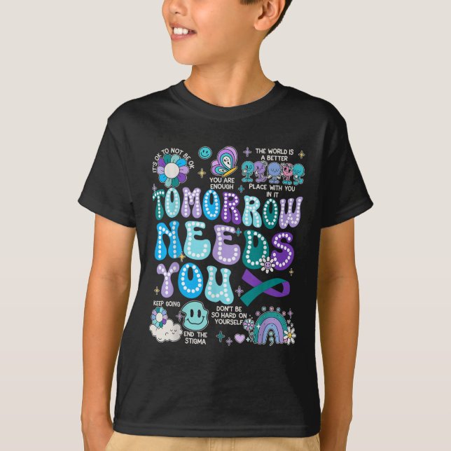 T-shirt Motivation Ribbon Suicide Prevention Awarenes Wome (Devant)