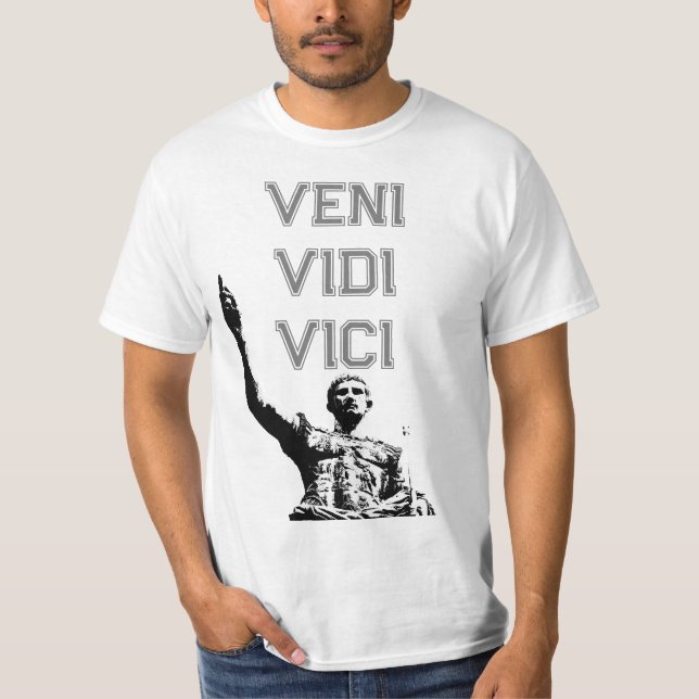 T-shirt Motivation Veni Vidi Vici César Citation Mens (Devant)