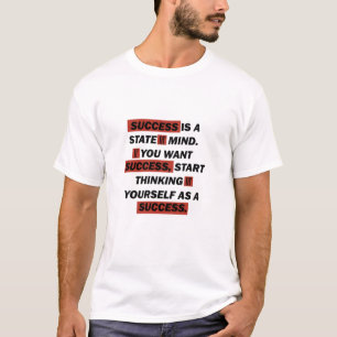 T-shirt Motivational cite le succès dans la vie