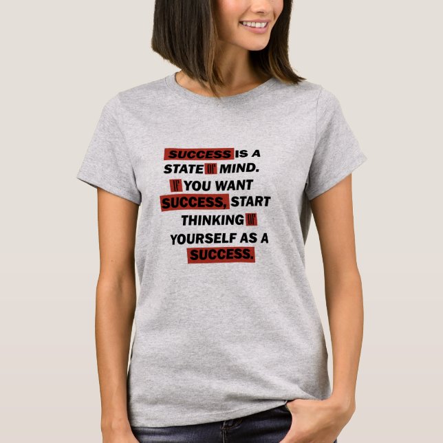 T-shirt Motivational cite le succès dans la vie (Devant)