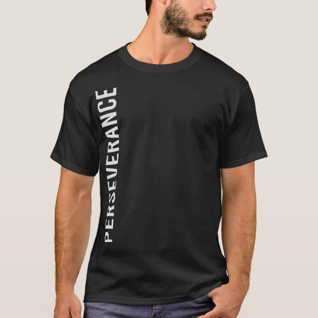 T-shirt Motivational en blanc - Persévérance (Devant)