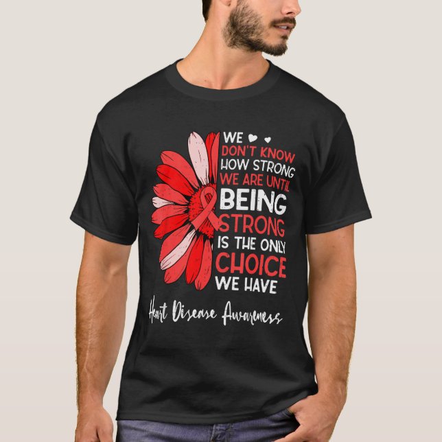T-shirt Motivational Heart Health Sunflower Heart Disease  (Devant)