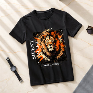 T-Shirt Motivational Lion Ne Regarde Jamais En Arr