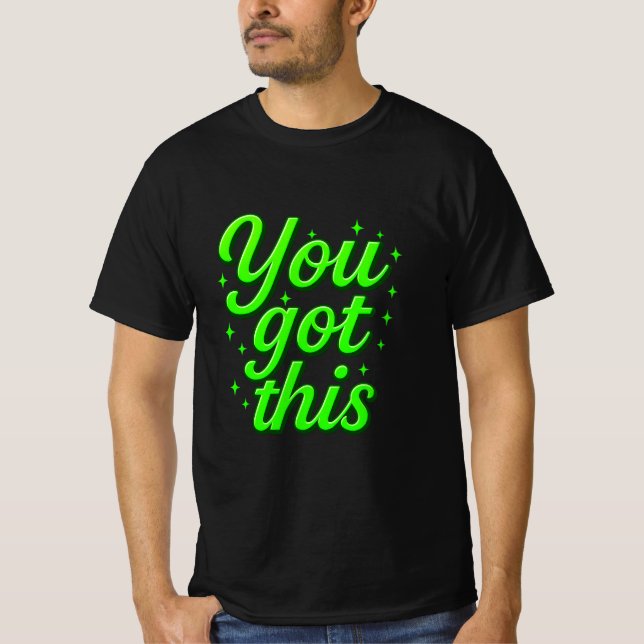 T-shirt Motivationnel Vous Avez Cette Typographie Or De Lu (Devant)