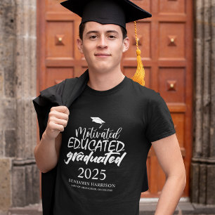 T-shirt Motivé Éduqué Diplômé   Remise des diplômes