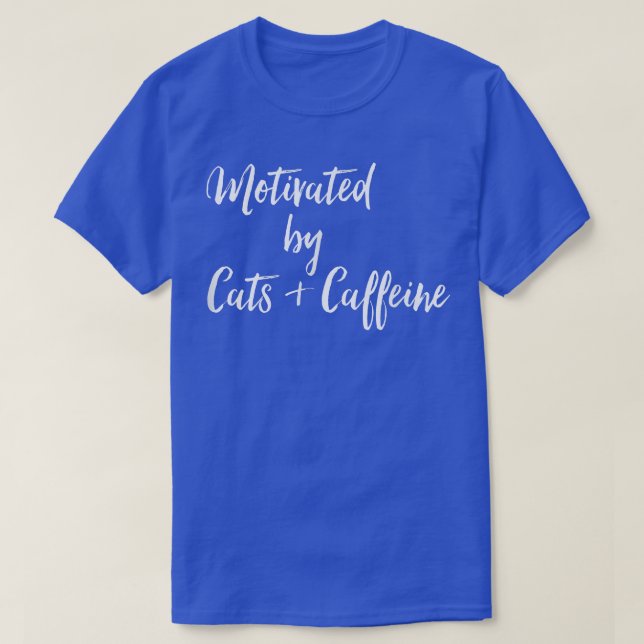 T-shirt Motivé Par Chats & Café (Design devant)