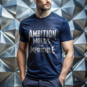 T-shirt Motiver l'impossible avec l'ambition - Motivationn