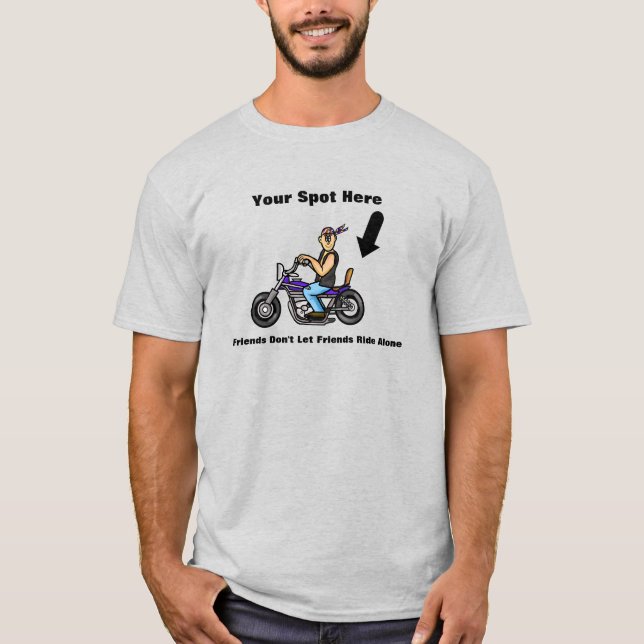 T-shirt moto amusant demandant un passager (Devant)