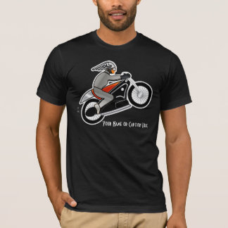T-shirt Moto Art Déco, Rider, Casque, Ailes Customisées