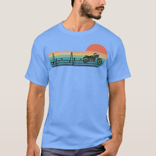 T-shirt moto battement de coeur vintage humour moker homme