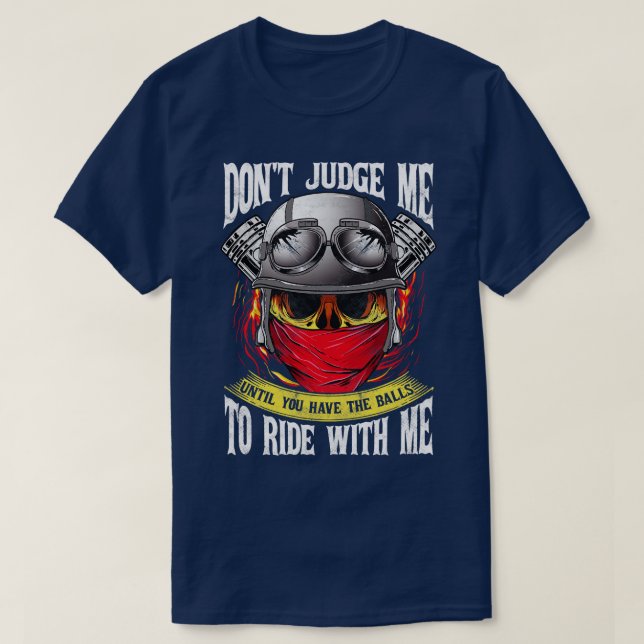 T-shirt Moto Biker Ne Me Juge Pas (Design devant)