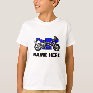 T-shirt Moto bleu