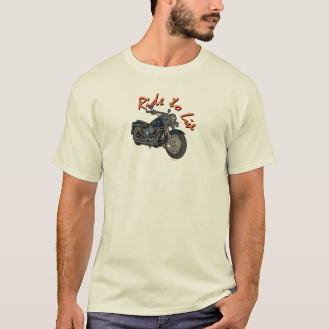 T-shirt Moto bleue de Harley (Devant)