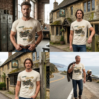 T-shirt Moto Café Racer Vintage