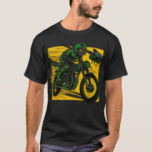 T-shirt Moto Cat Cicadas Feline Biker le plus rapide