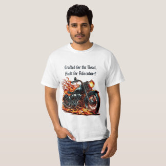 T-shirt Moto classique en mouvement avec flammes