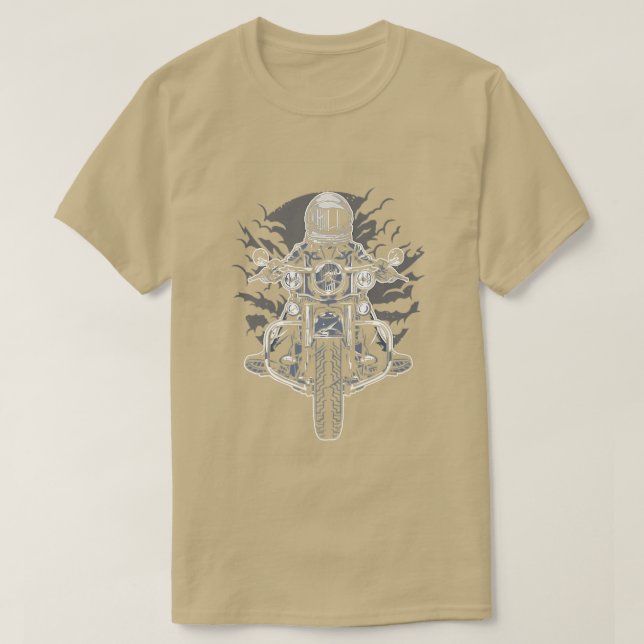 T-shirt Moto cool Astronaut Biker (Design devant)